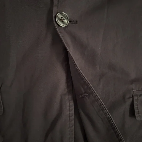 Frank & Oak Ink Navy Cotton Blazer Jacket - Picture 4 of 6